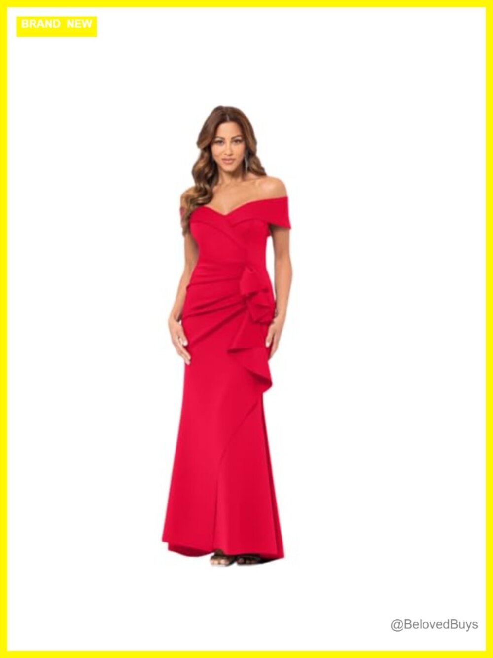 Floor Length Off Shoulder Ruffle Formal Evening Gown Mermaid Bodycon